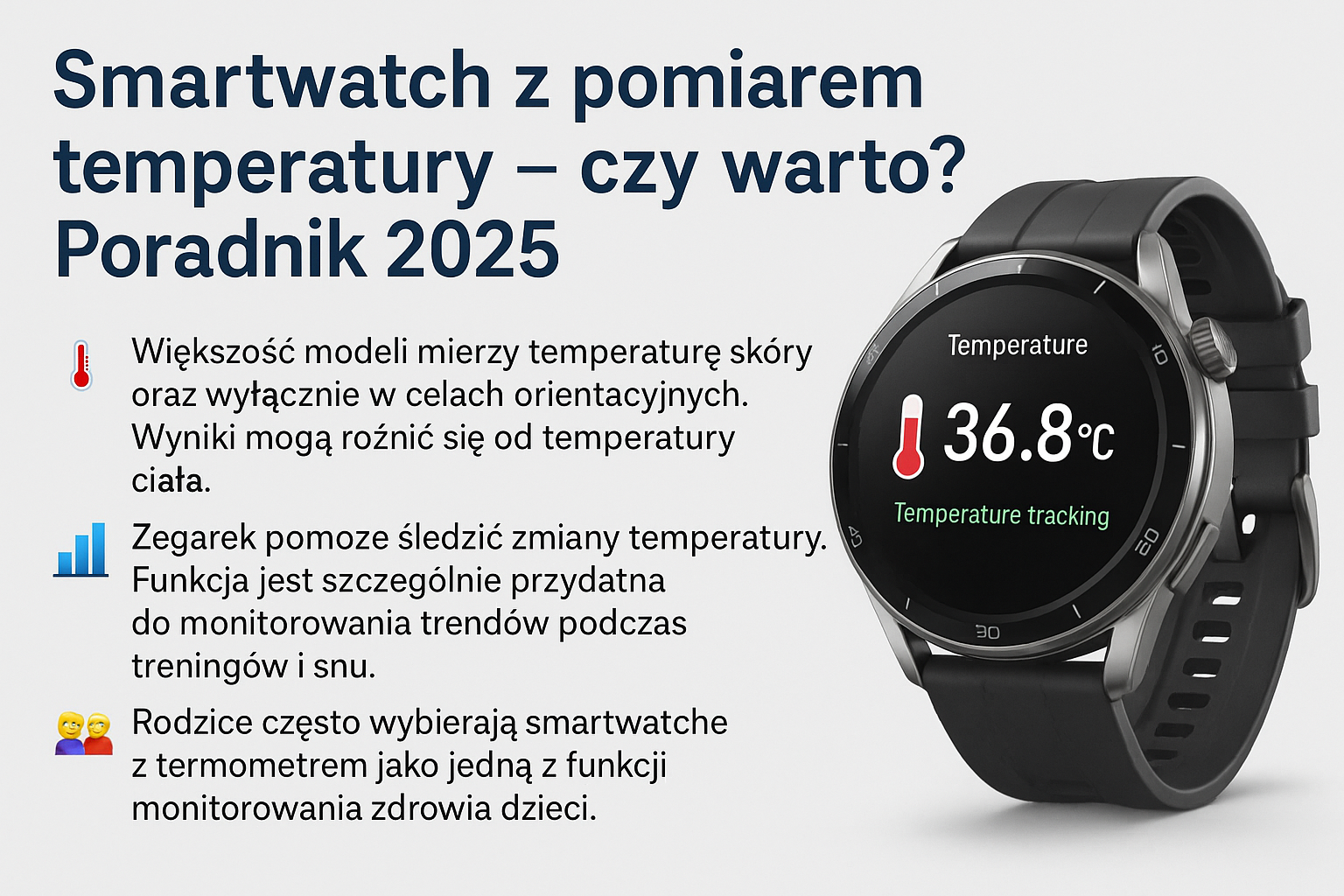 Smartwatch z pomiarem temperatury 2025